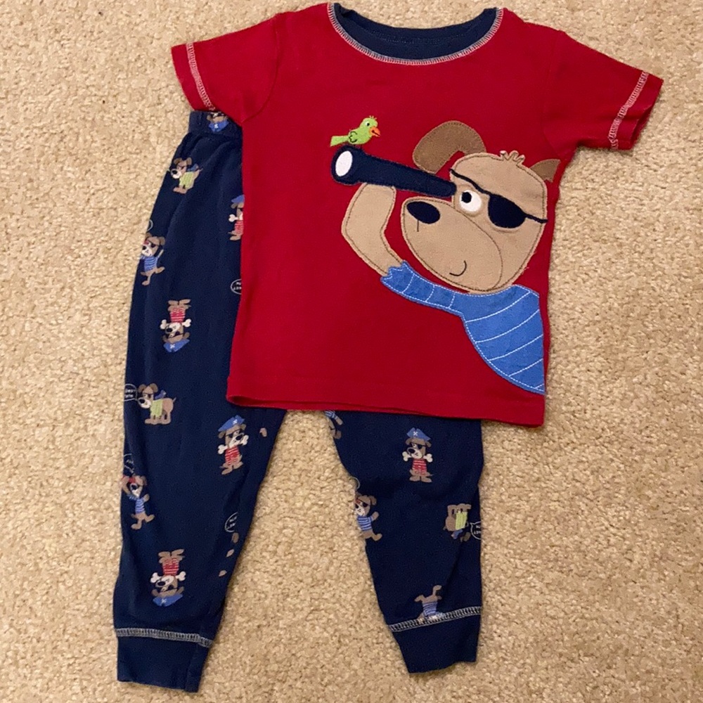 Carter’s Pirate Puppy Appliquéd PJ Set